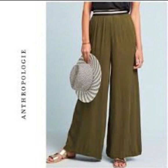 Dolan left coast collection wide leg palazzo pant in green size medium NWT - Picture 3 of 7